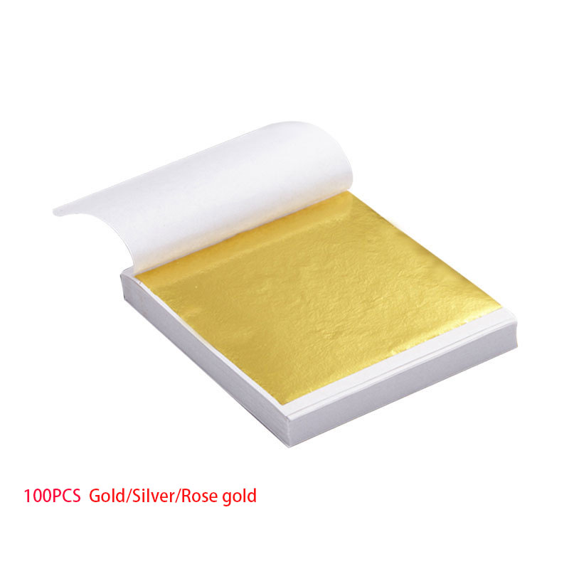 100pcs  Art Craft Design Paper - Gold Foil Flakes reseña y precio