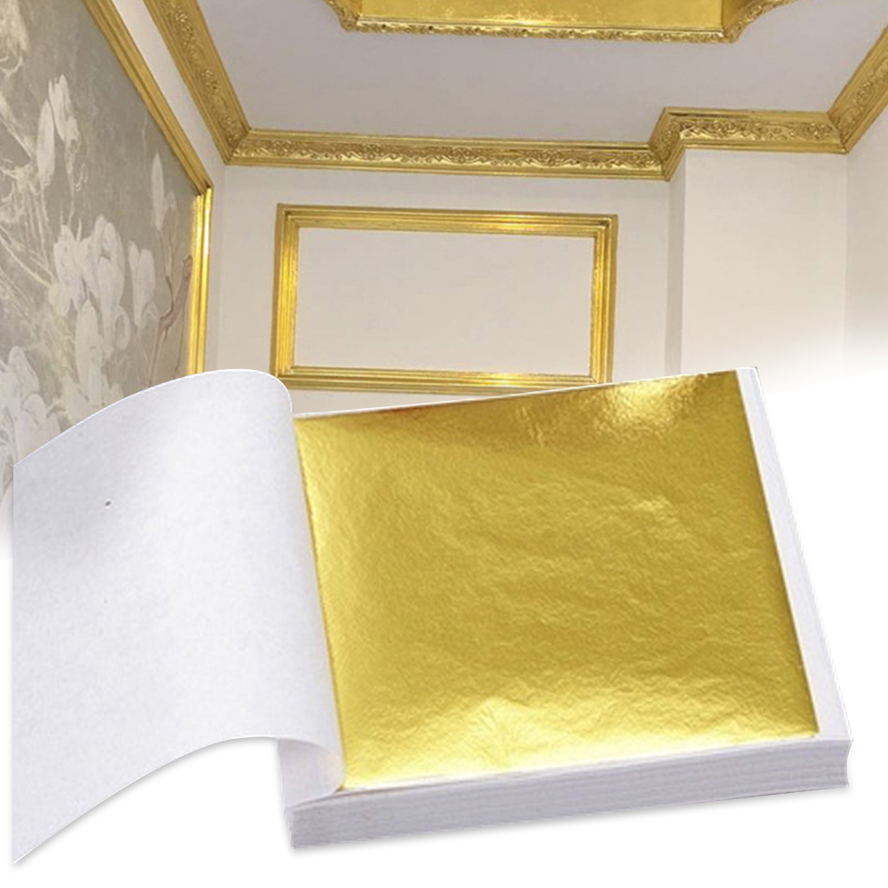 100pcs  Art Craft Design Paper - Gold Foil Flakes reseña y precio