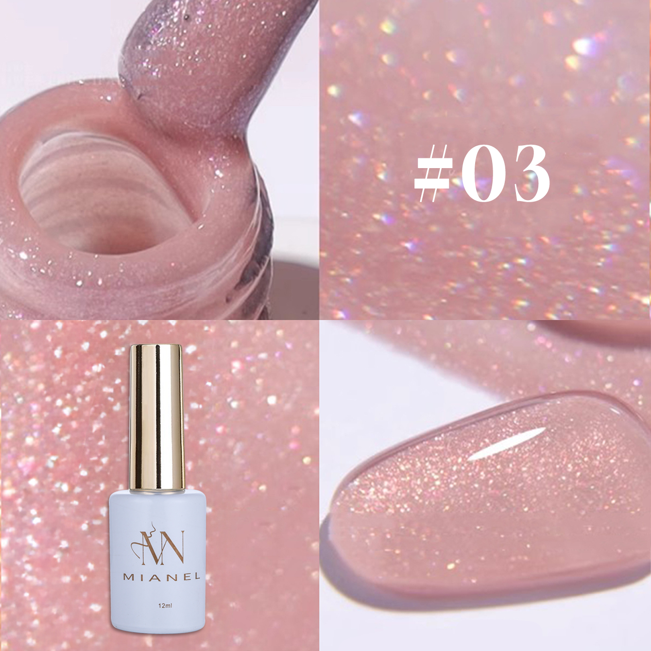 MIANEL 12ML 1PCS Fugitive Whit - Resin Glitter Pack reseña y precio