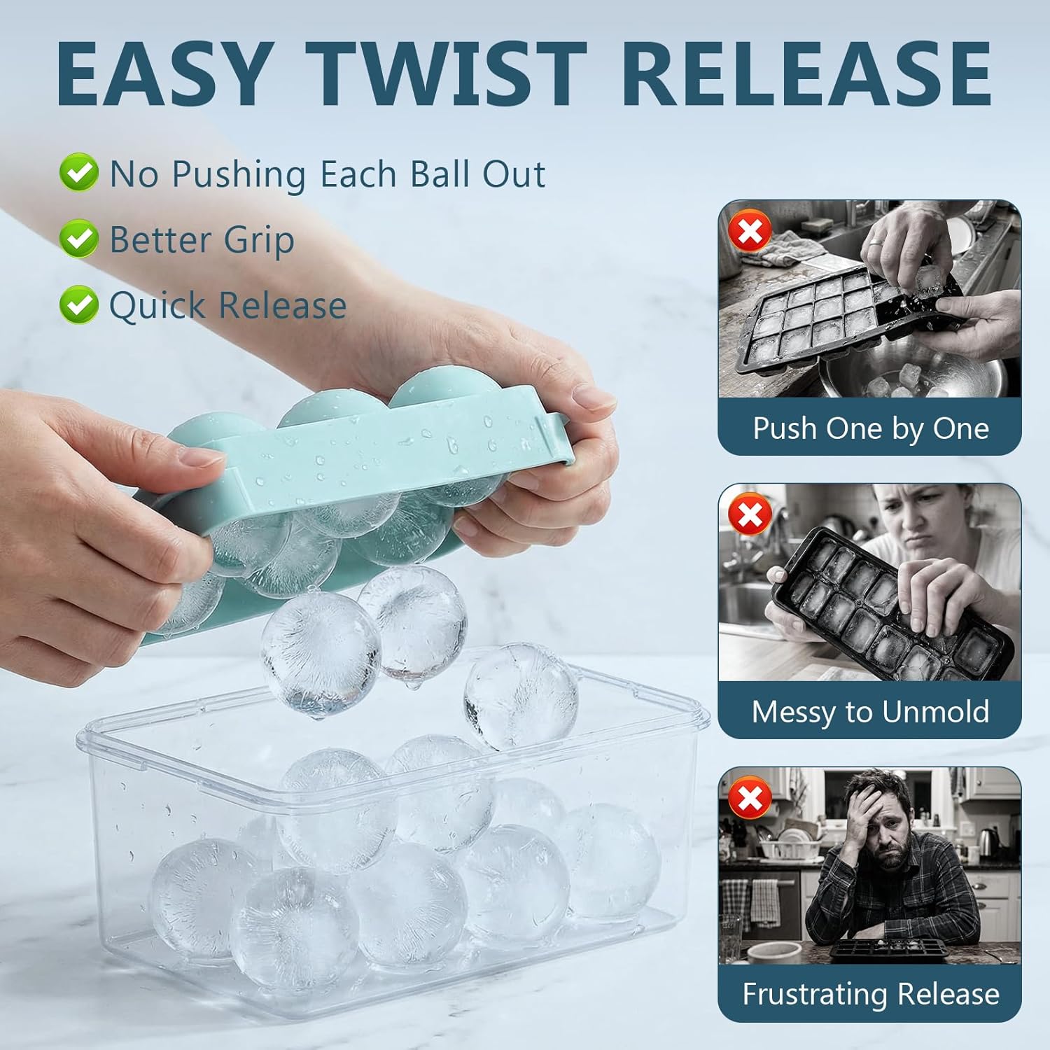 Large Round Ice Cube Trays for - Coaster Mold Round reseña y precio