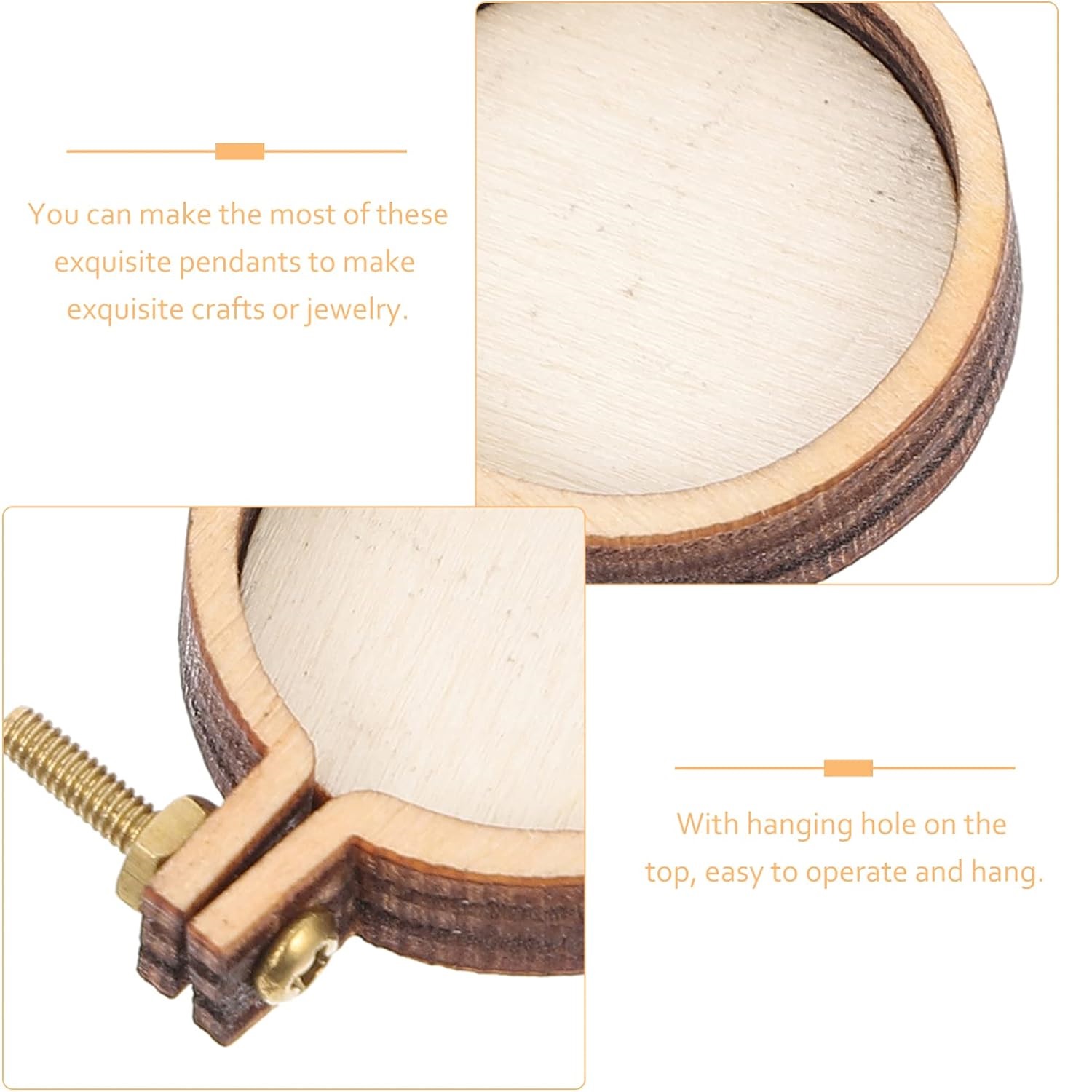 10PCS Mini Embroidery Hoop Woo - Wood Ring Blank reseña y precio