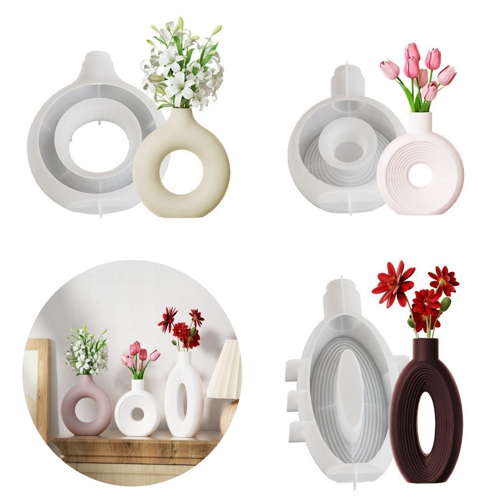 Oval Stripe Silicone Vase Mold - Resin Craft Workshop reseña y precio