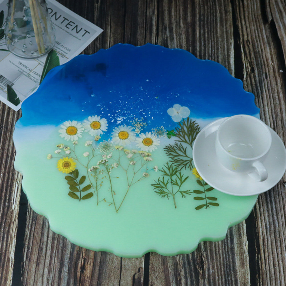 2Pcs Water Crystal Epoxy Resin - Serving Tray Mold reseña y precio