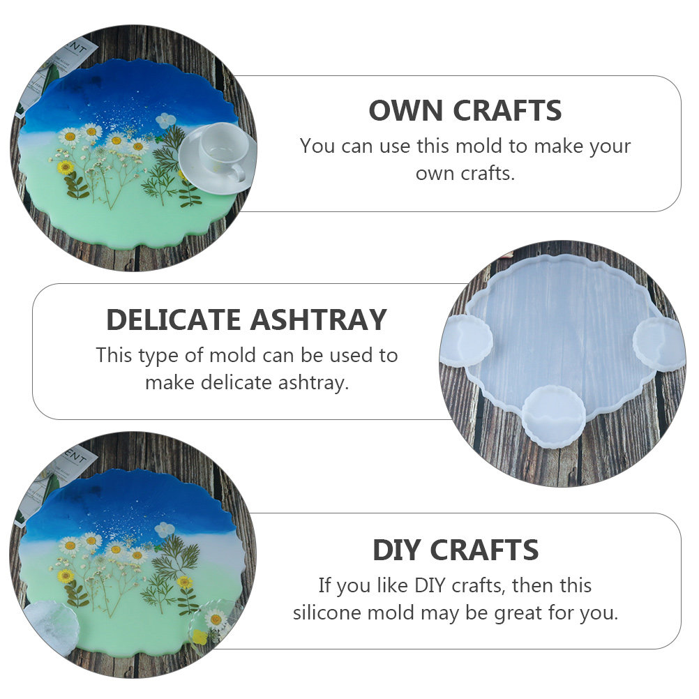 2Pcs Water Crystal Epoxy Resin - Serving Tray Mold reseña y precio