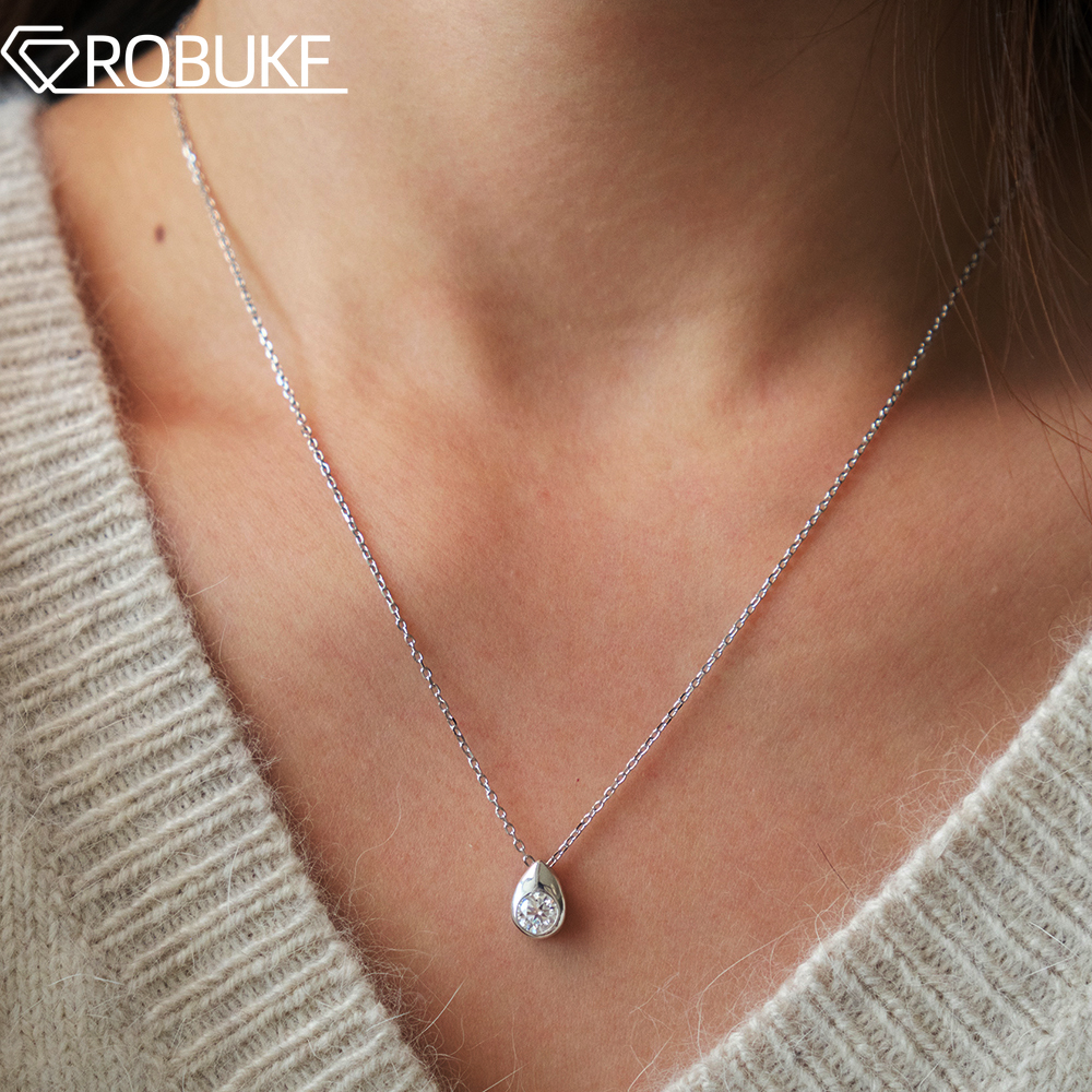 0.3/0.5CT Solitaire Diamond Mo - Bezels Set Pendant reseña y precio