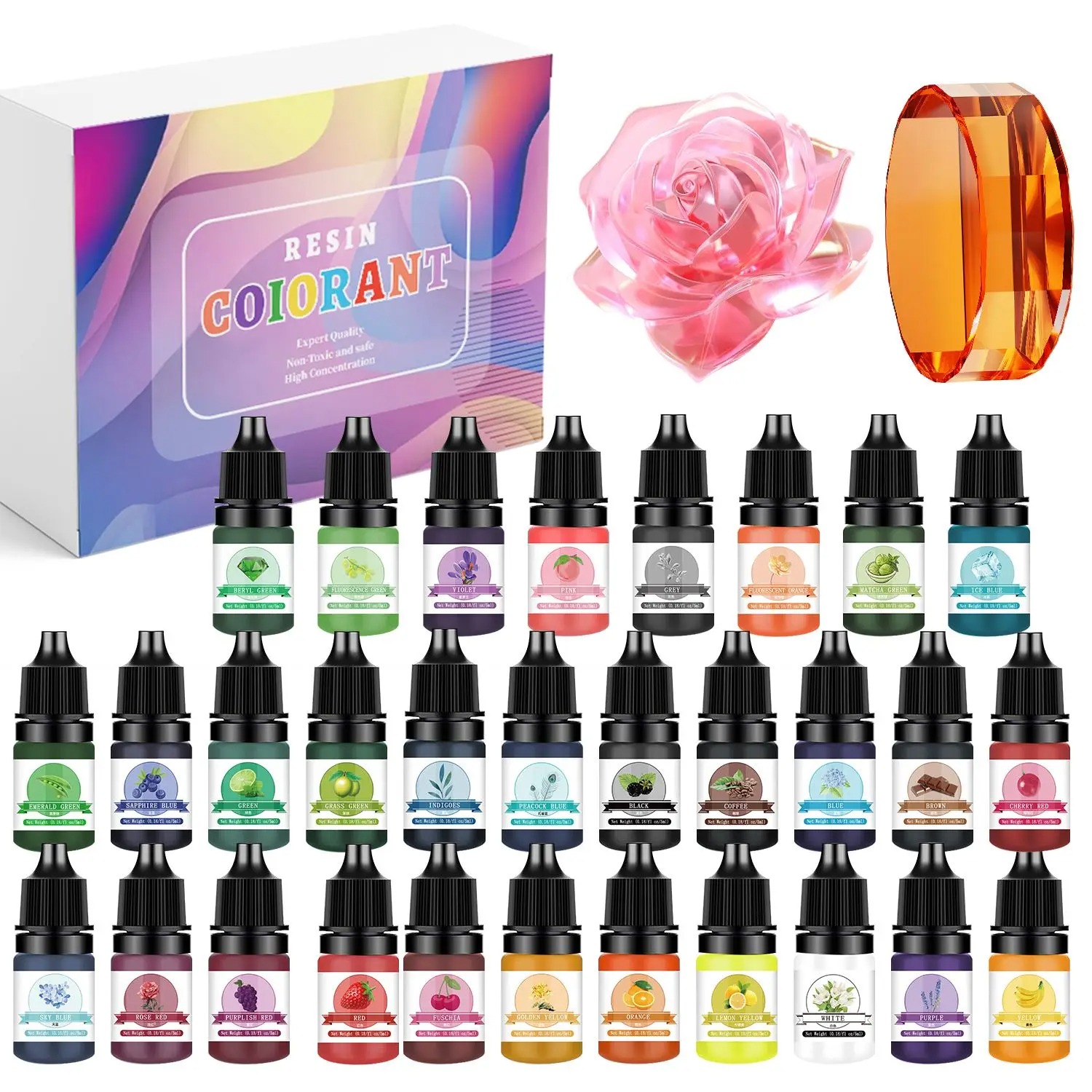 30Colors 5ml Epoxy Resin Pigme - Epoxy Uv Resin Kit reseña y precio