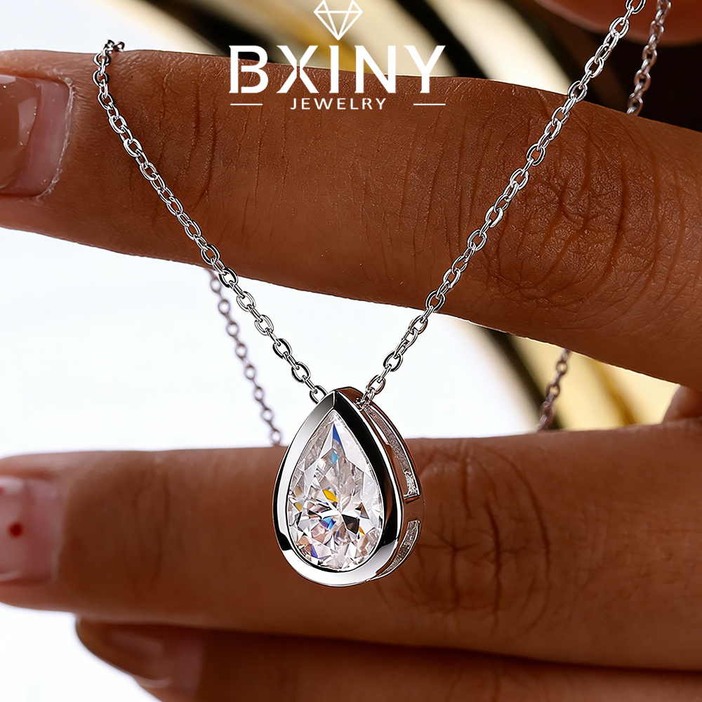 BXINY 4Carat Bezel Set WaterDr - Bezels Set Pendant reseña y precio