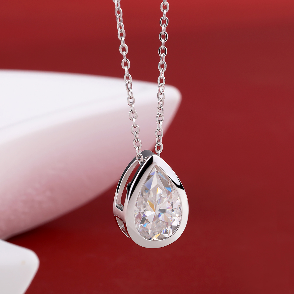 BXINY 4Carat Bezel Set WaterDr - Bezels Set Pendant reseña y precio