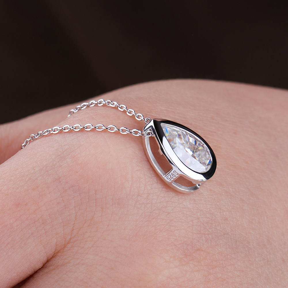 BXINY 4Carat Bezel Set WaterDr - Bezels Set Pendant reseña y precio