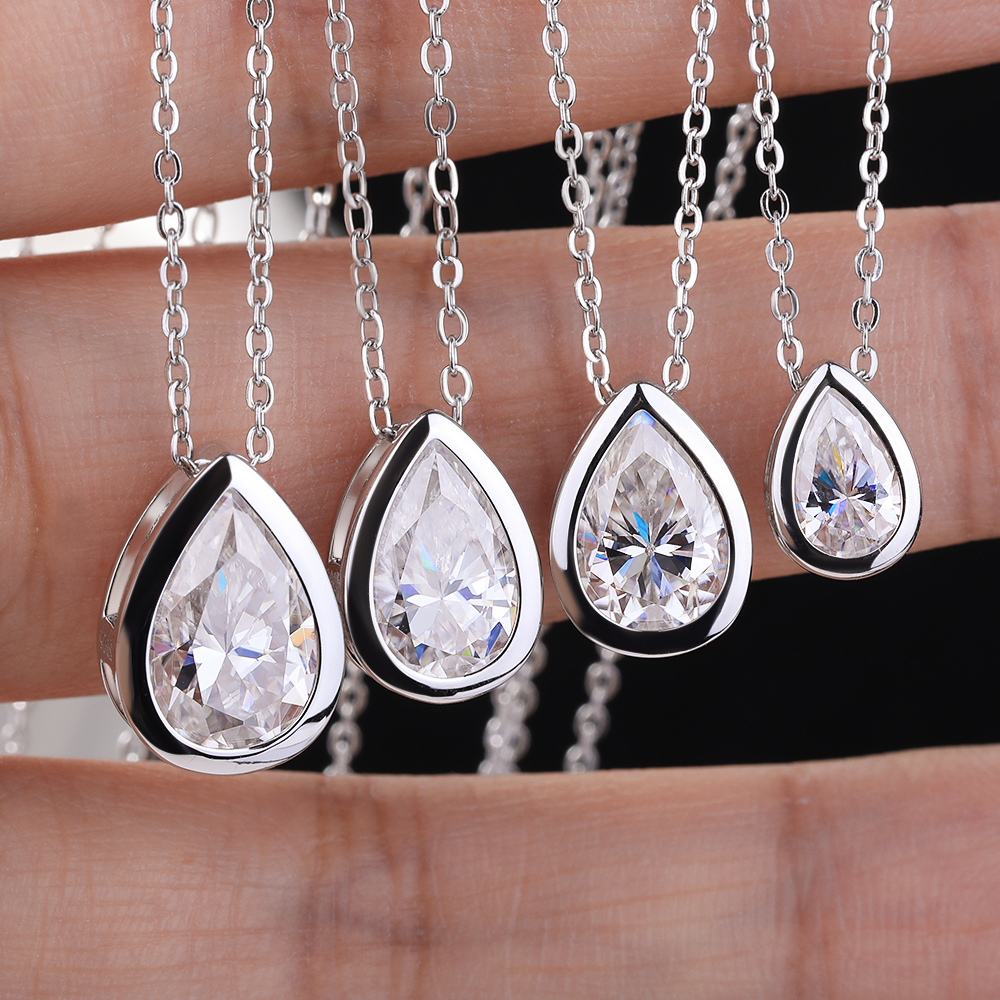 BXINY 4Carat Bezel Set WaterDr - Bezels Set Pendant reseña y precio