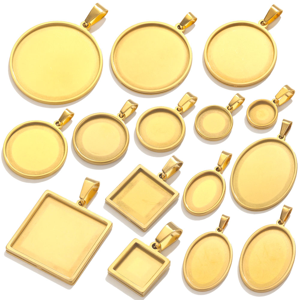 5pcs Stainless Steel Pendant C - Bezels Set Pendant reseña y precio