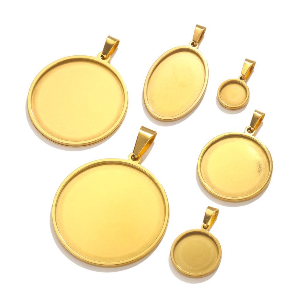 5pcs Stainless Steel Pendant C - Bezels Set Pendant reseña y precio