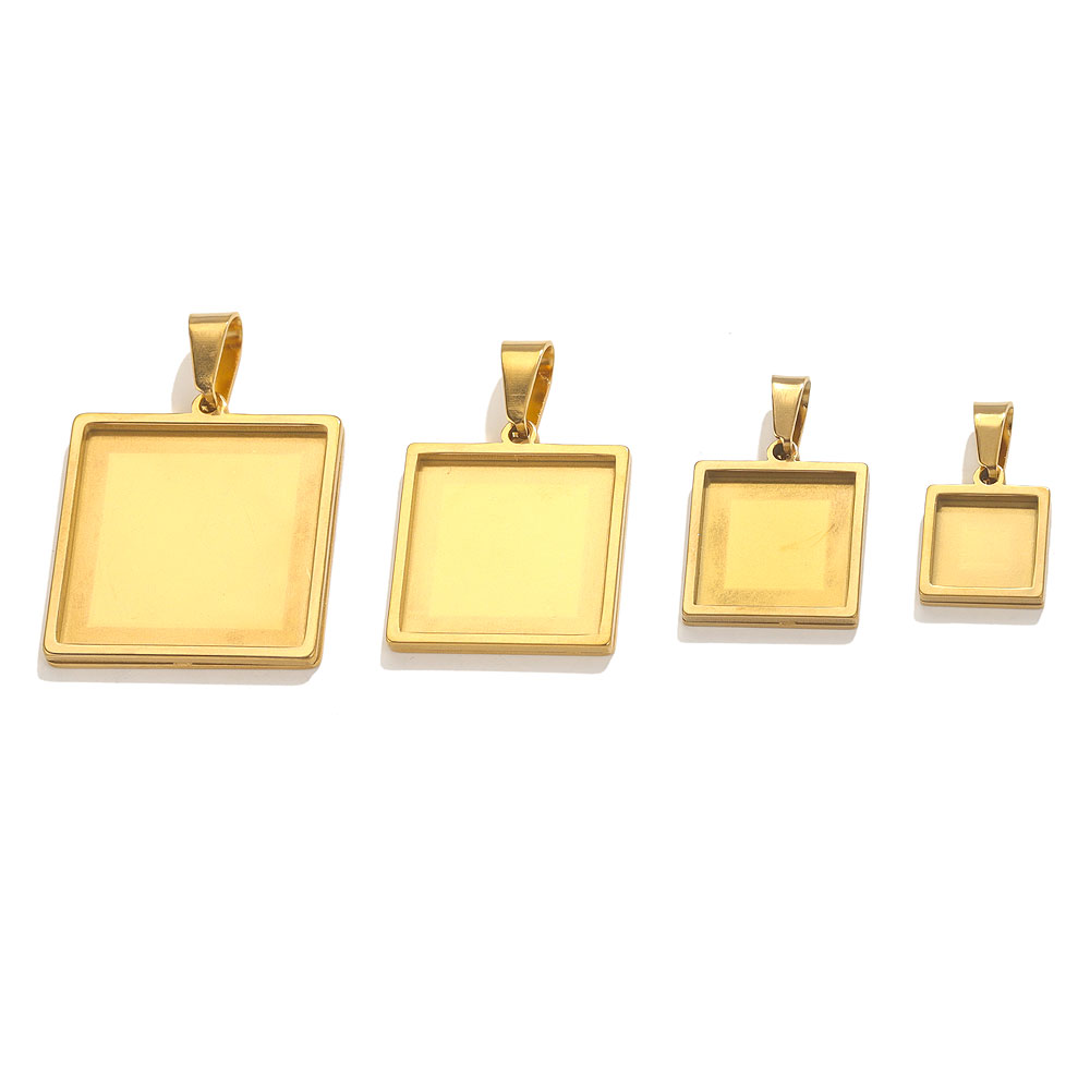 5pcs Stainless Steel Pendant C - Bezels Set Pendant reseña y precio