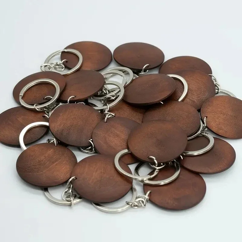 10Pcs Wooden Keychains Vintage - Wood Ring Blank reseña y precio