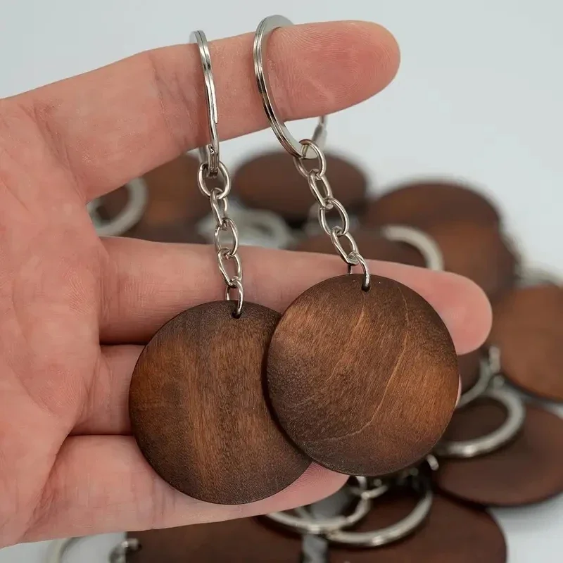 10Pcs Wooden Keychains Vintage - Wood Ring Blank reseña y precio