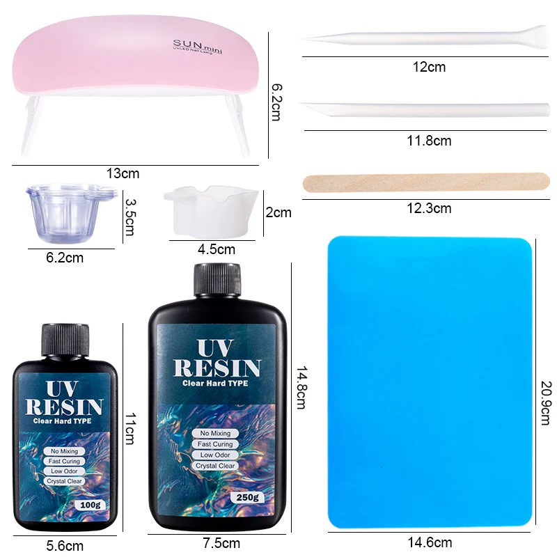 Hard UV Resin Glue Kit Fast Cu - Epoxy Uv Resin Kit reseña y precio