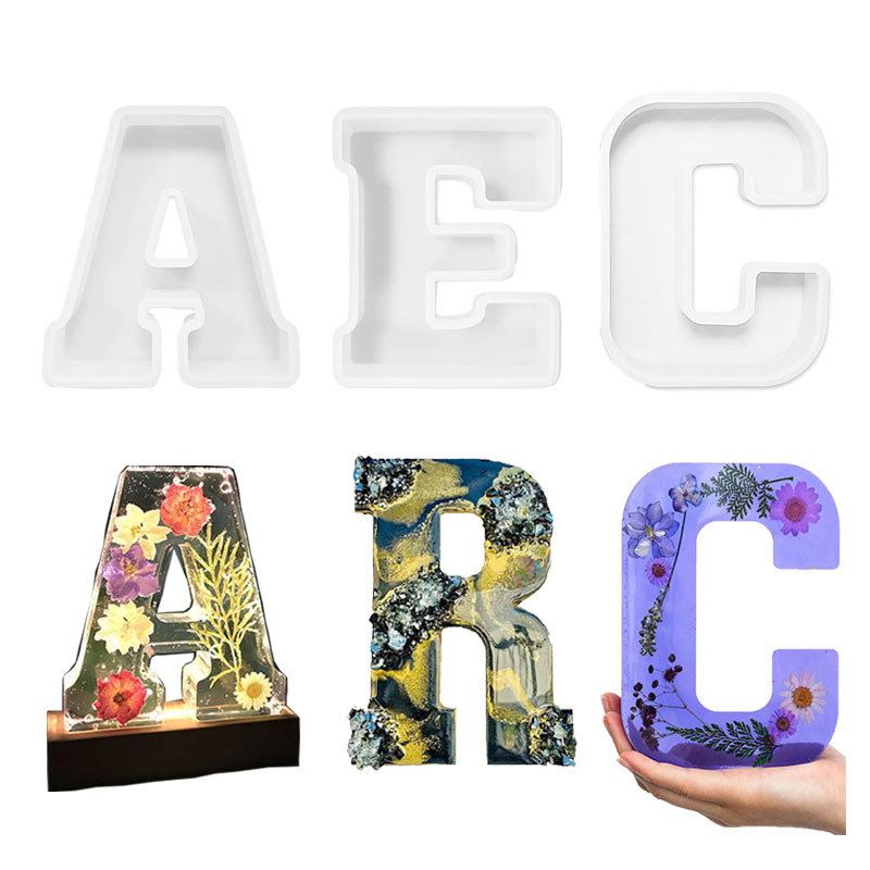 1pc A-Z Letter Silicone Molds  - Resin Craft Ideas reseña y precio