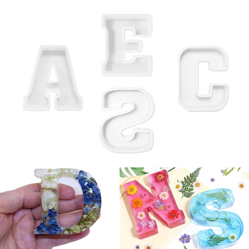 1pc A-Z Letter Silicone Molds  - Resin Craft Ideas reseña y precio