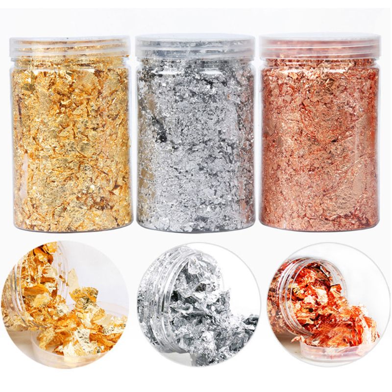3Box Gold Leaf Flakes Foil Pap - Gold Foil Flakes reseña y precio