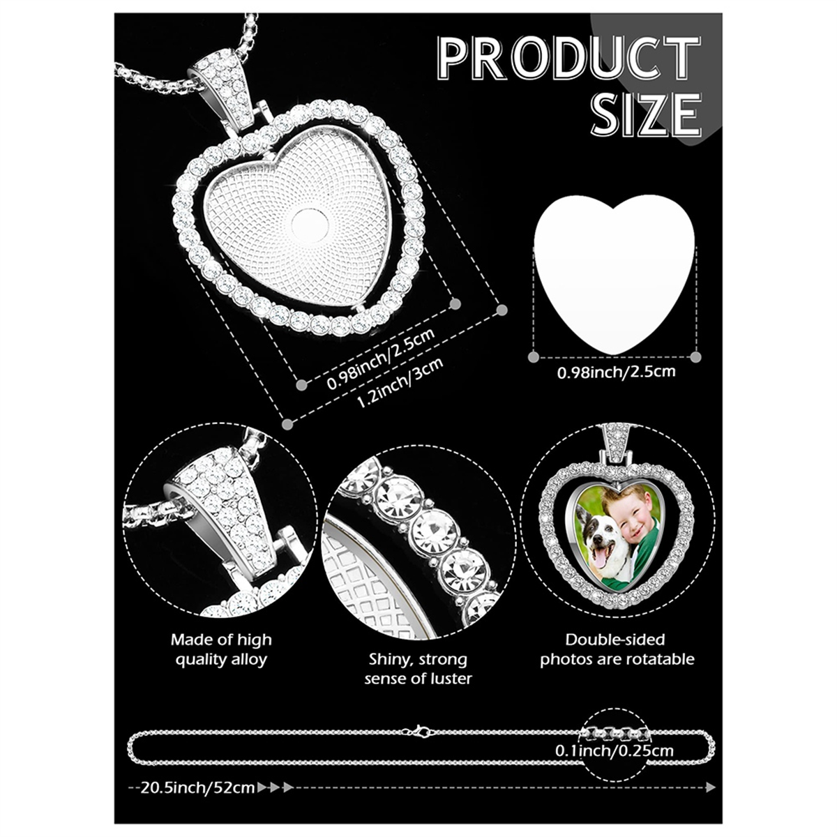 24Pcs Sublimation Rhinestone T - Bezels Set Pendant reseña y precio