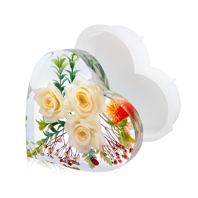 Large Heart Epoxy Resin Mold F - Flower Preservation Resin reseña y precio