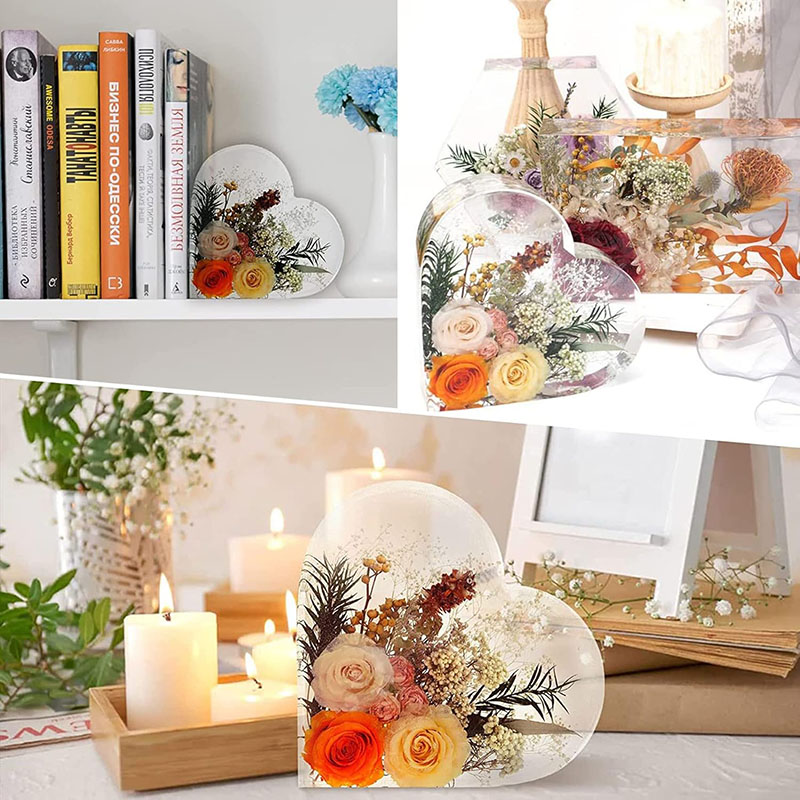 Large Heart Epoxy Resin Mold F - Flower Preservation Resin reseña y precio
