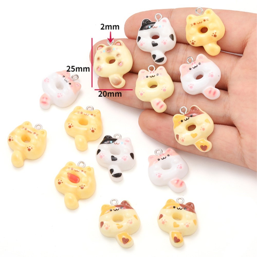 10Pcs Kawaii Cartoon Cat Resin - Resin Crafts Diy reseña y precio