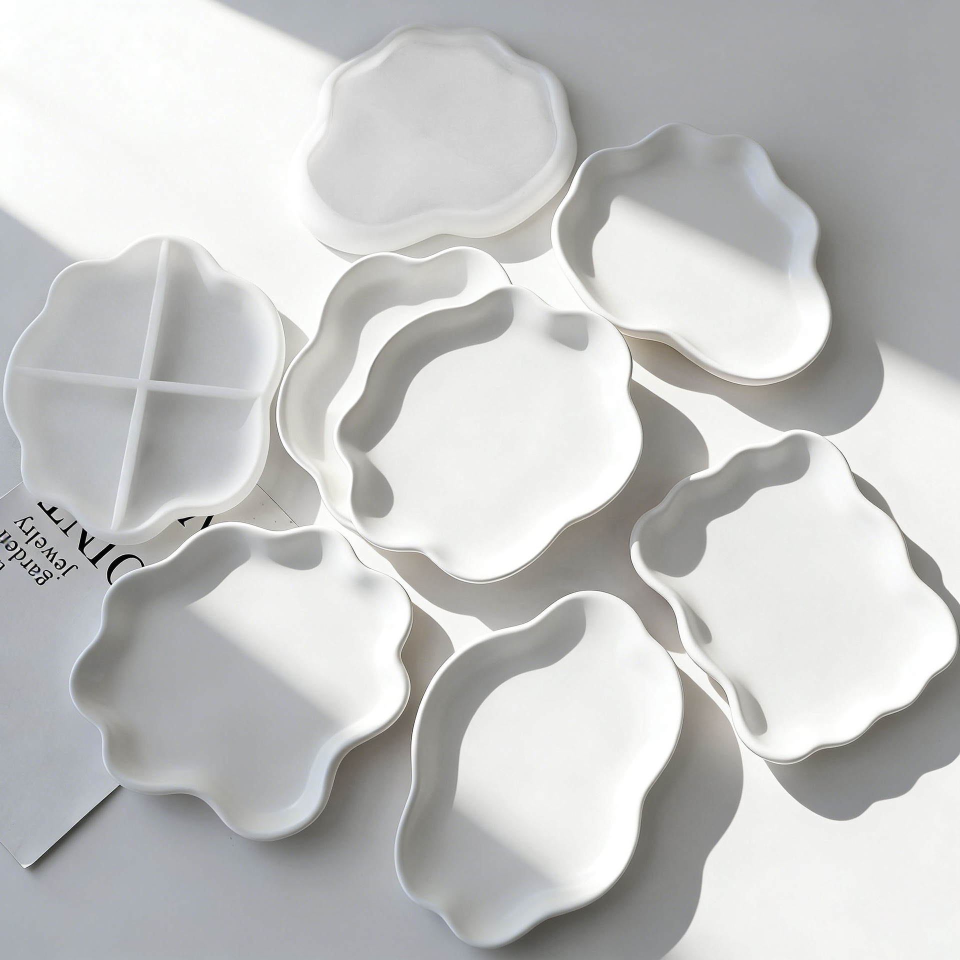 DIY Geometric Wave Plaster Coa - Serving Tray Mold reseña y precio