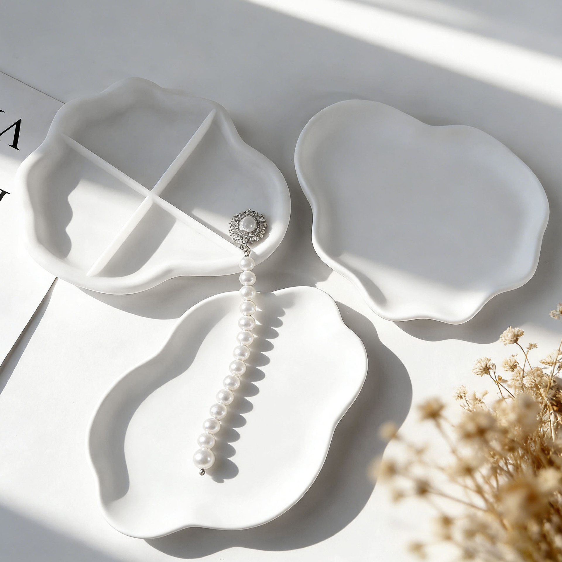 DIY Geometric Wave Plaster Coa - Serving Tray Mold reseña y precio