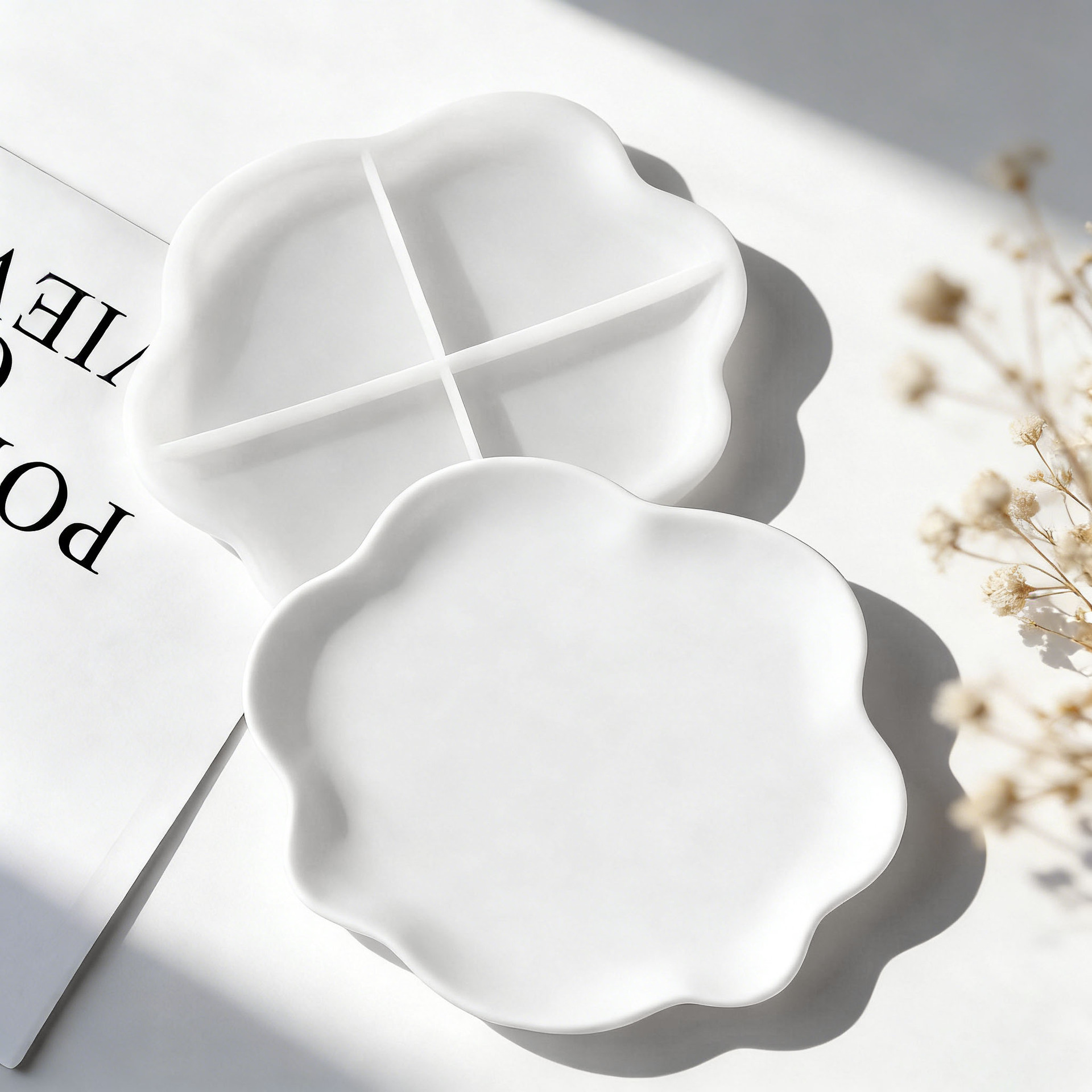 DIY Geometric Wave Plaster Coa - Serving Tray Mold reseña y precio