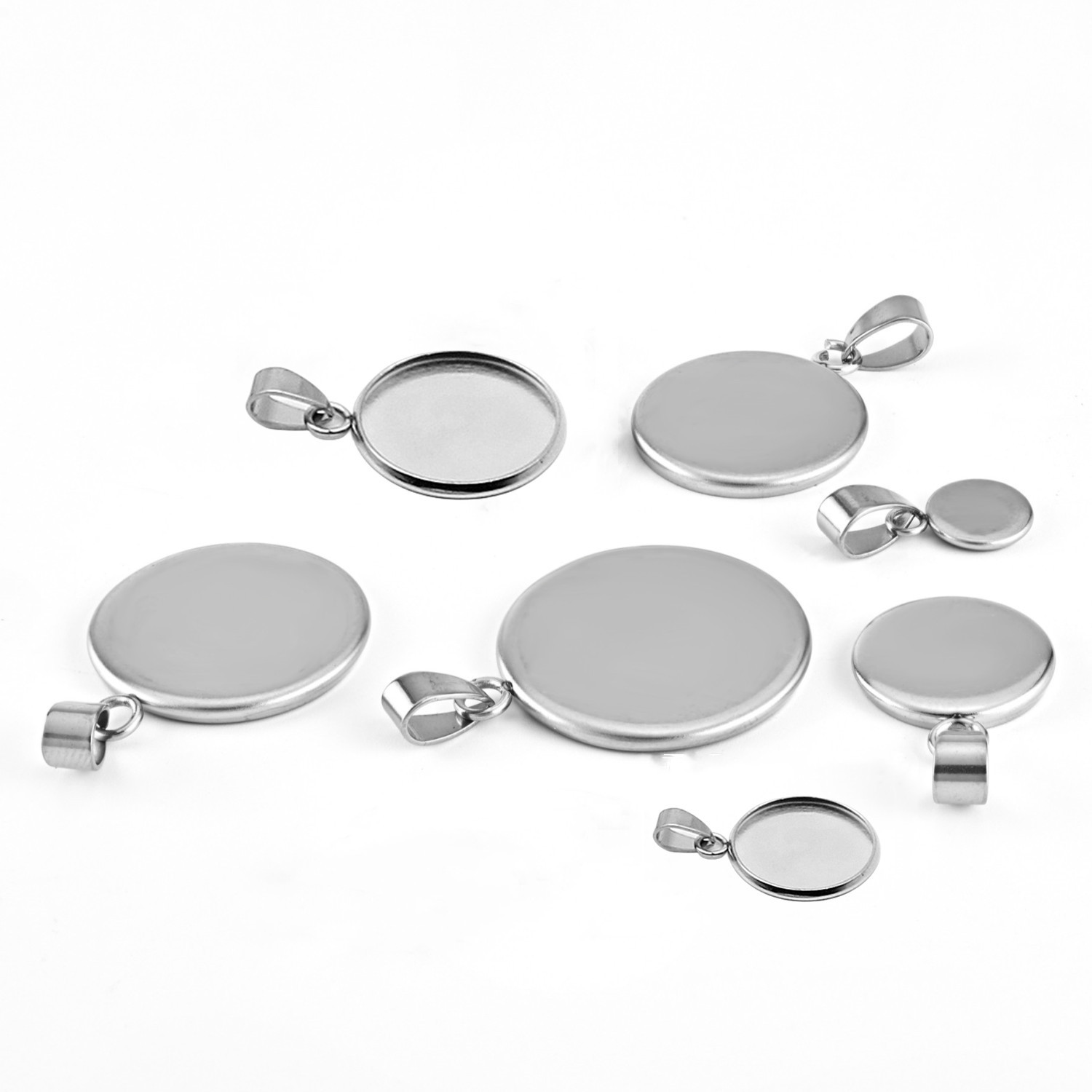 10pcs 316 Stainless Steel 6~20 - Bezels Set Pendant reseña y precio