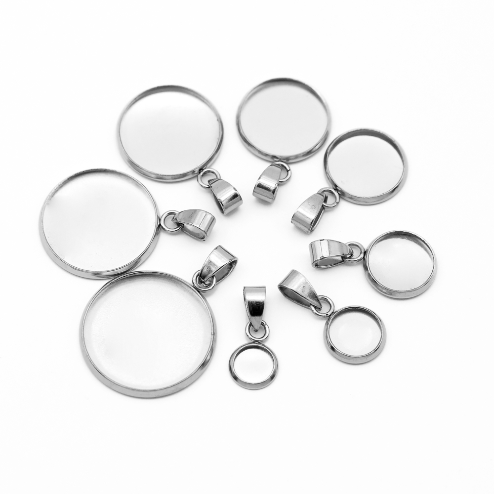 10pcs 316 Stainless Steel 6~20 - Bezels Set Pendant reseña y precio