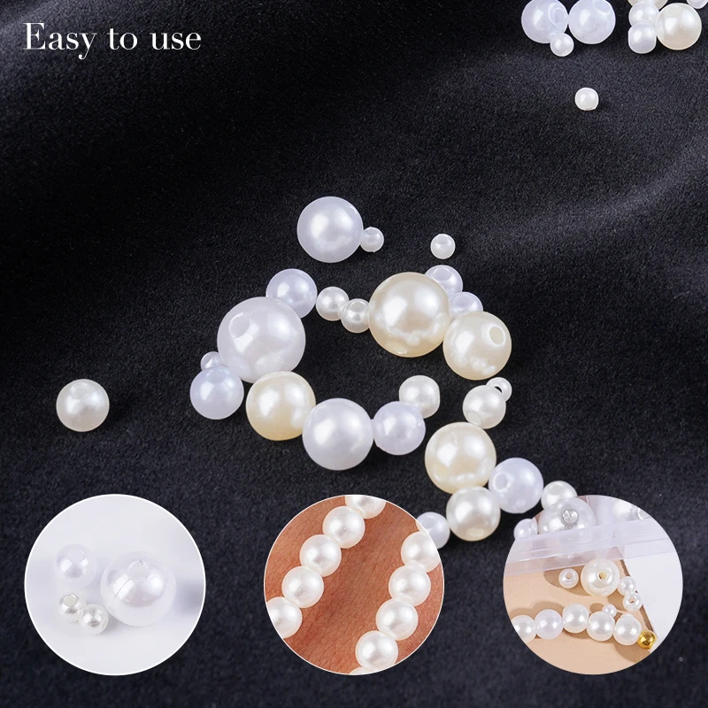 800pcs Artificial Faux Pearl R - Resin Jewelry Kit reseña y precio