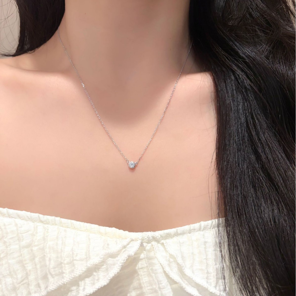S925 Sterling Silver Moissanit - Bezels Set Pendant reseña y precio