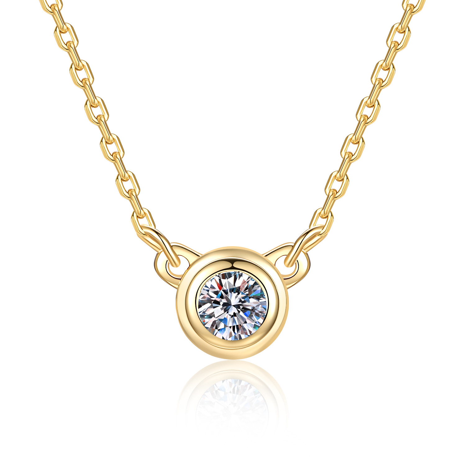 S925 Sterling Silver Moissanit - Bezels Set Pendant reseña y precio
