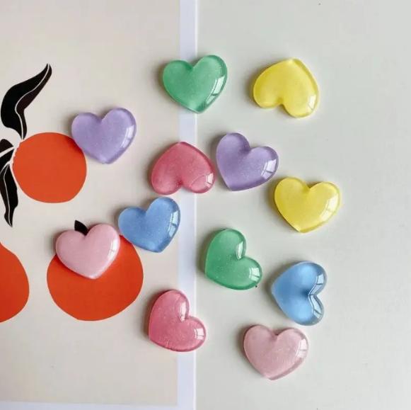6pcs Colorful Heart Shaped Fri - Resin Glitter Pack reseña y precio