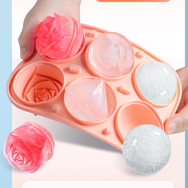 3D Rose Diamond Round Ice Cube - Coaster Mold Round reseña y precio