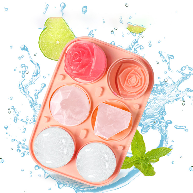 3D Rose Diamond Round Ice Cube - Coaster Mold Round reseña y precio