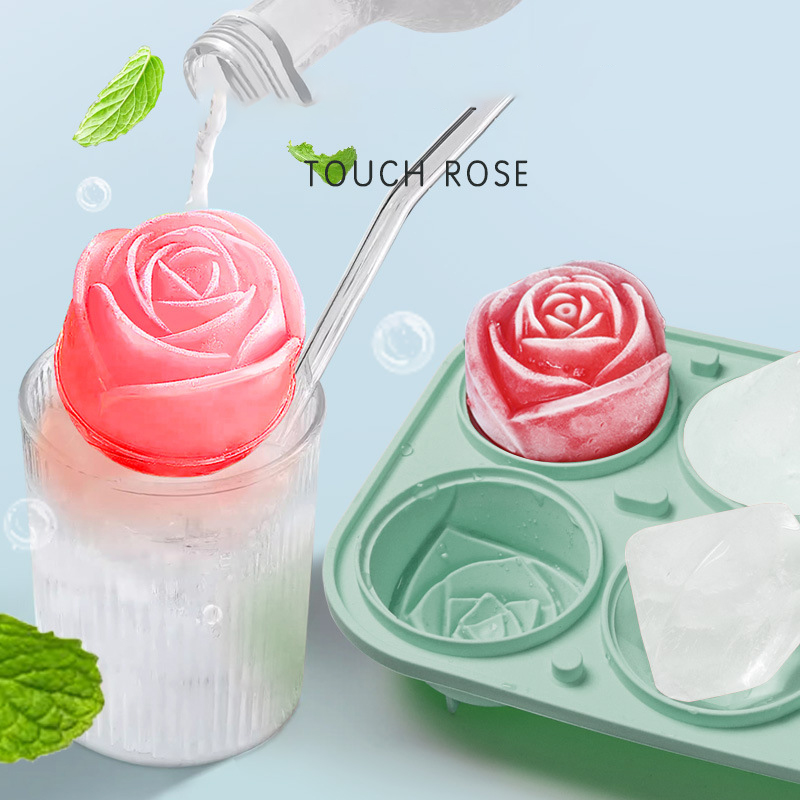 3D Rose Diamond Round Ice Cube - Coaster Mold Round reseña y precio