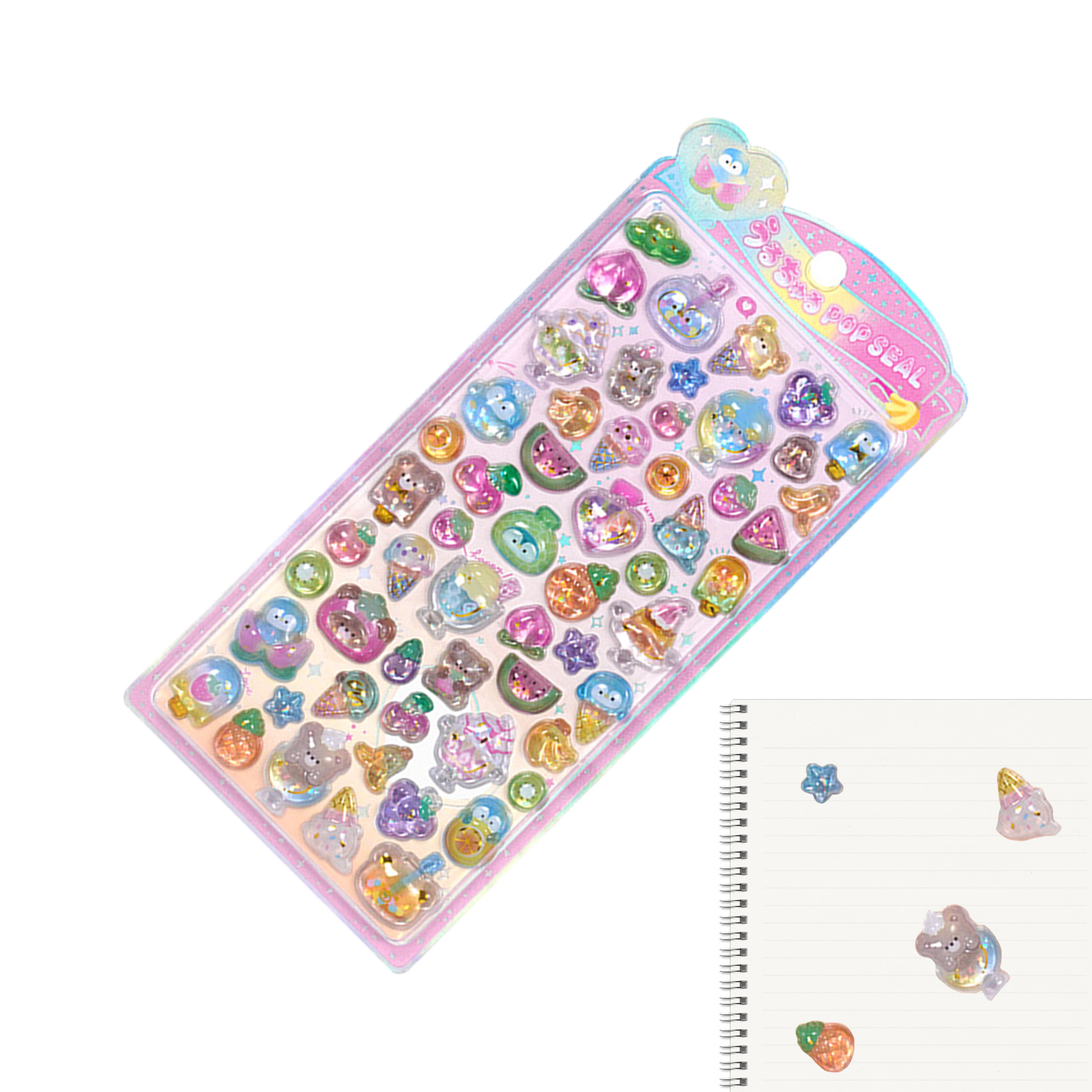 Cute Animal Sticker Pack 3D Sp - Resin Glitter Pack reseña y precio