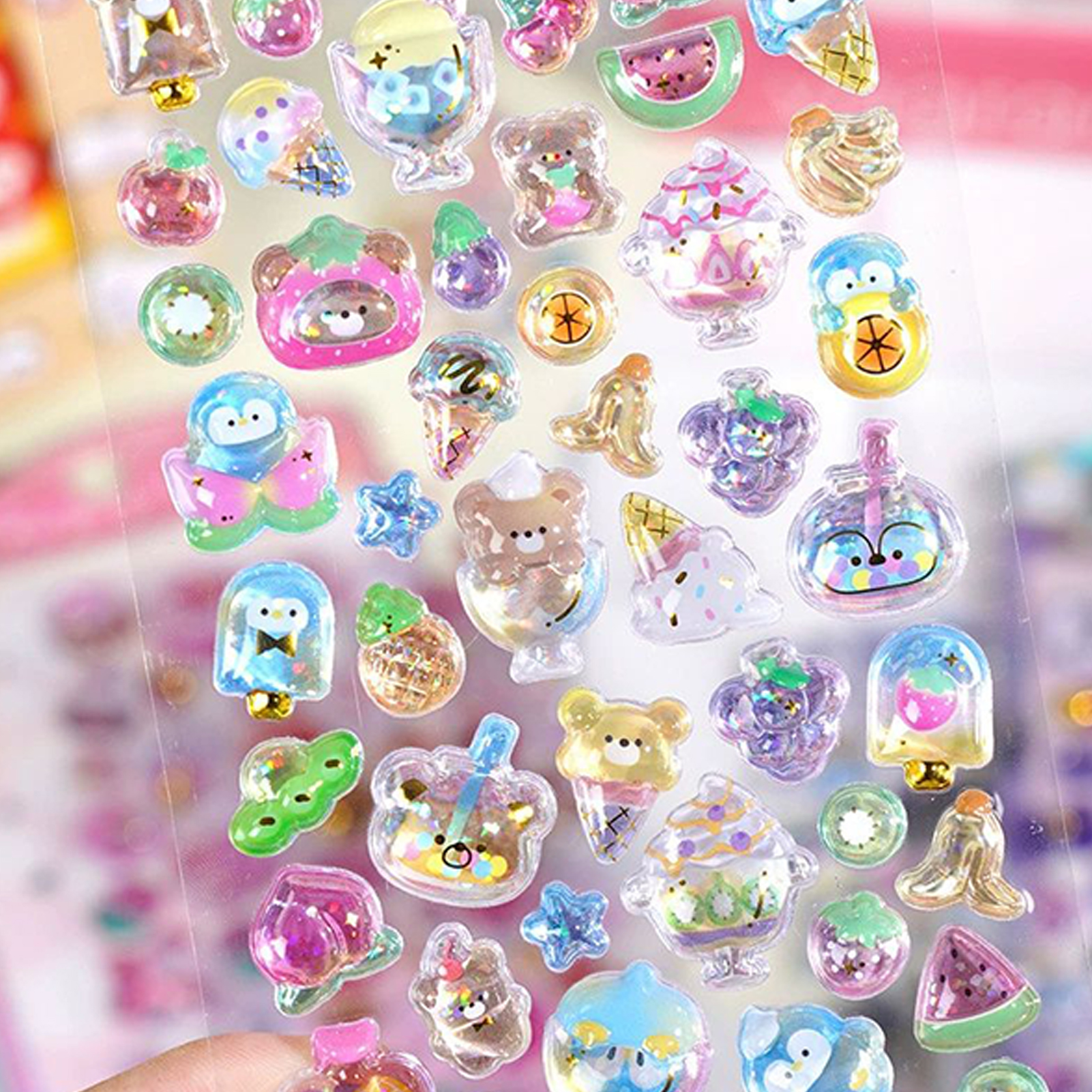 Cute Animal Sticker Pack 3D Sp - Resin Glitter Pack reseña y precio