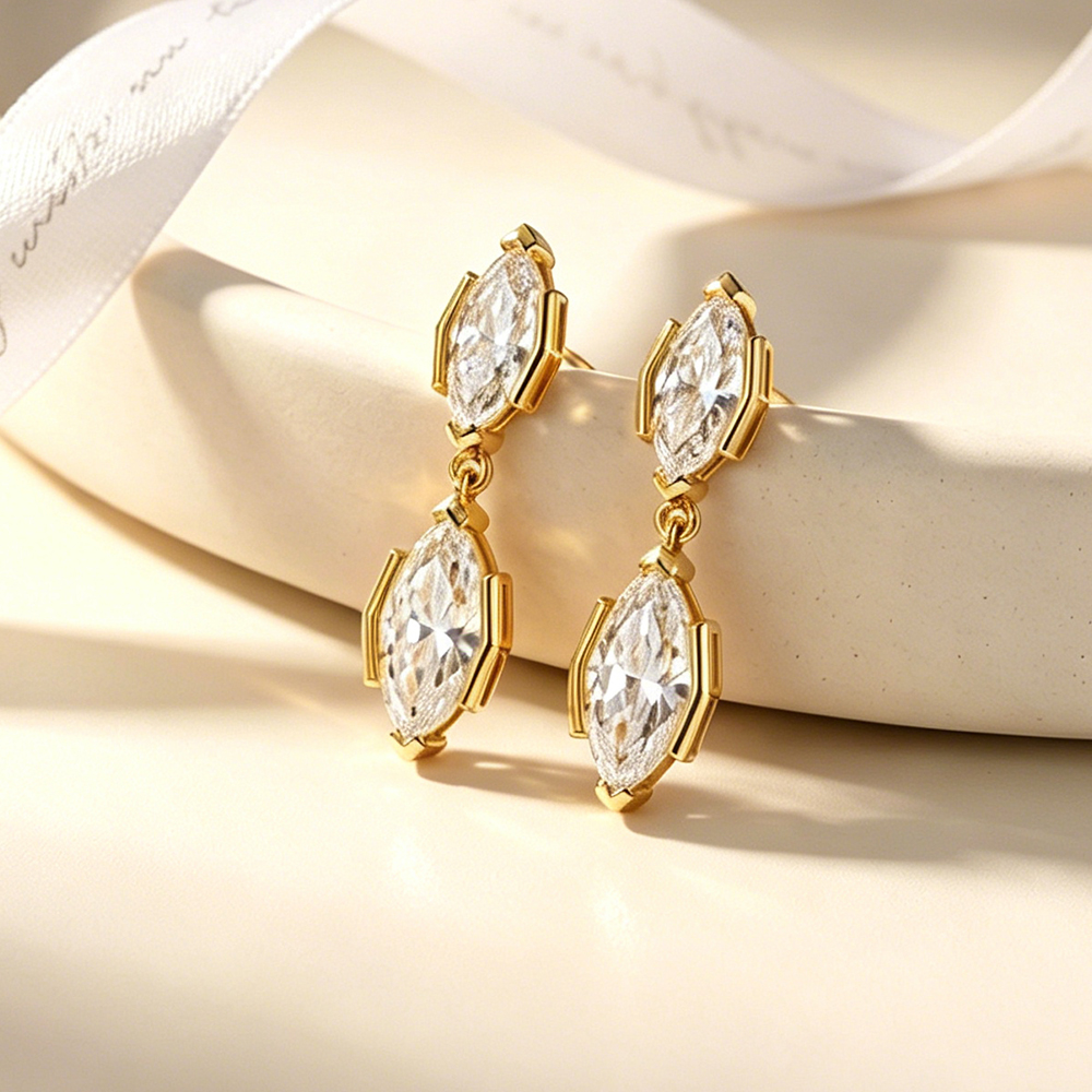 EWYA 3CT Marquise Cut Moissani - Bezels Set Pendant reseña y precio