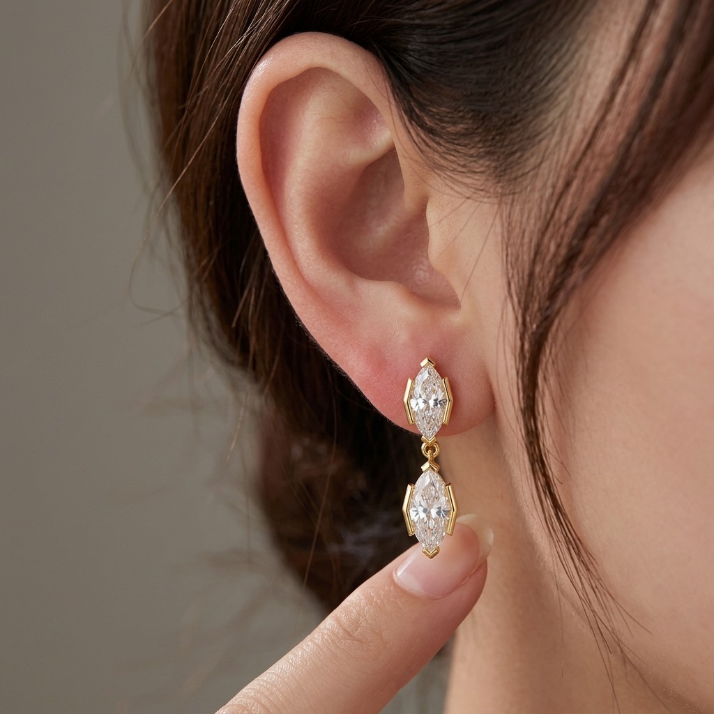EWYA 3CT Marquise Cut Moissani - Bezels Set Pendant reseña y precio
