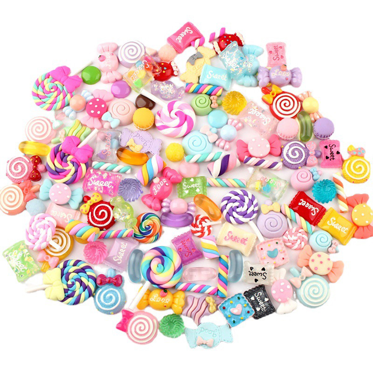 30pcs Random Candy Slime Charm - Resin Jewelry Kit reseña y precio