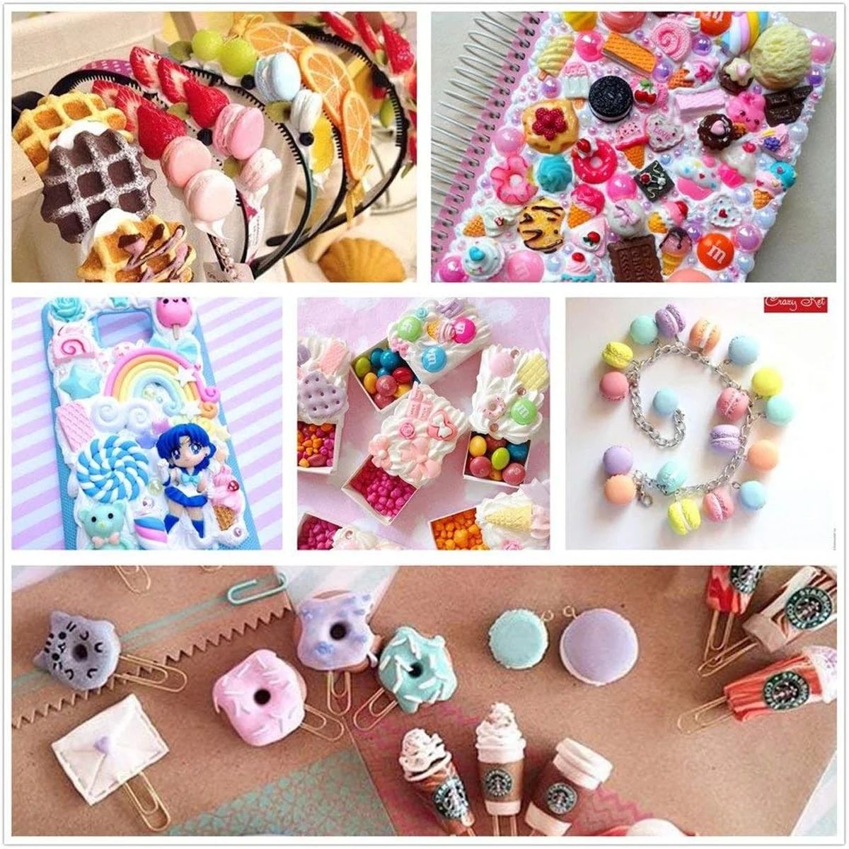 30pcs Random Candy Slime Charm - Resin Jewelry Kit reseña y precio