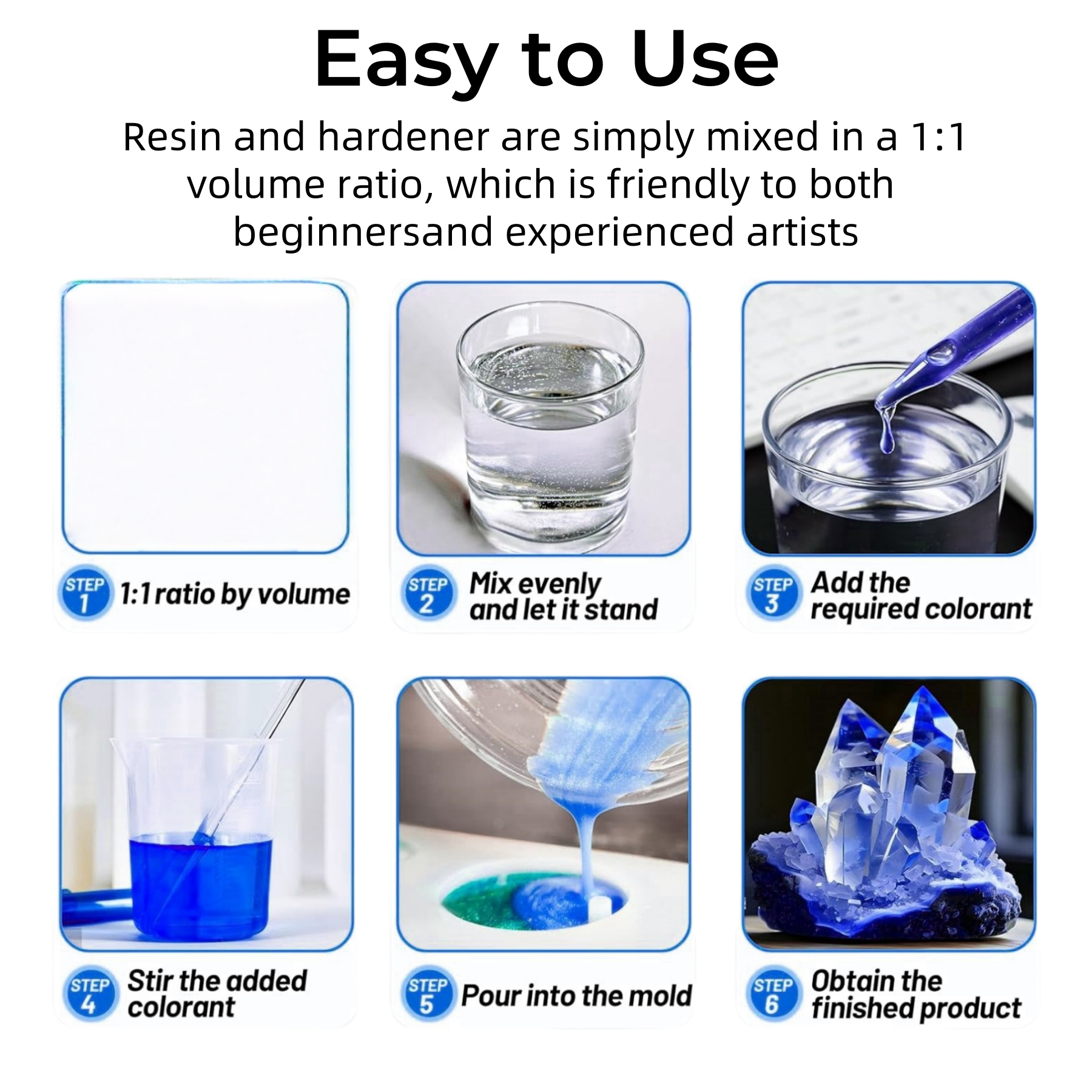1:1 Crystal Clear Epoxy Resin  - Epoxy Uv Resin Kit reseña y precio