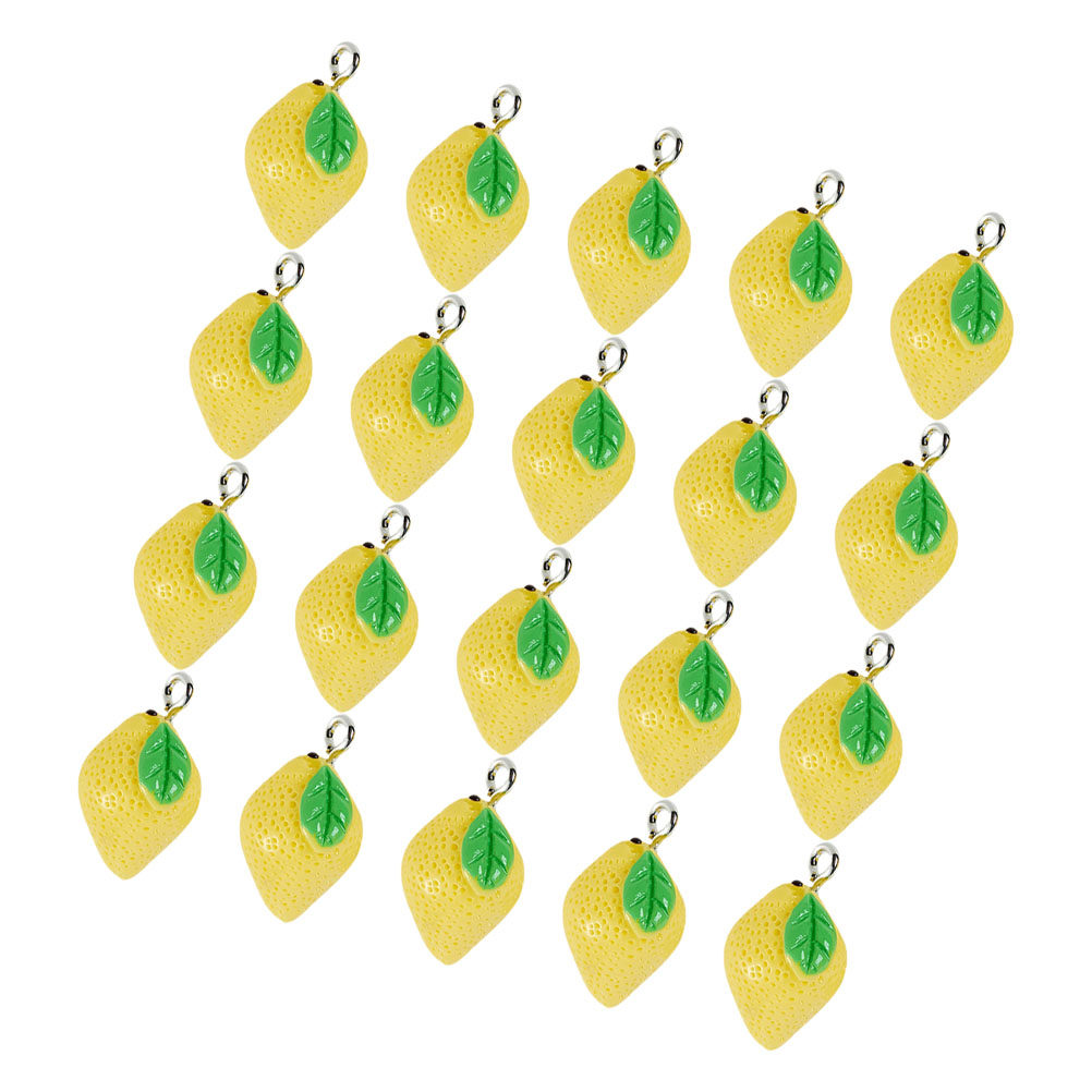 20Pcs Resin Lemon Charms Fruit - Resin Crafts Diy reseña y precio