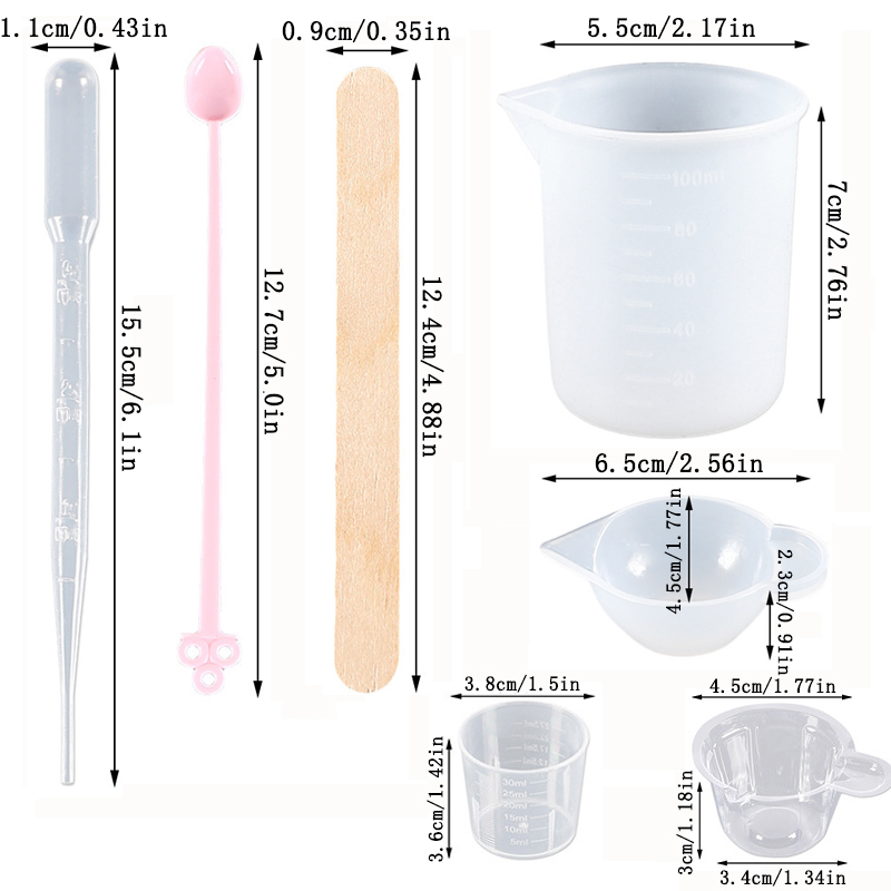 Epoxy Resin Tools Kit Silicone - Mixing Cup Silicone reseña y precio
