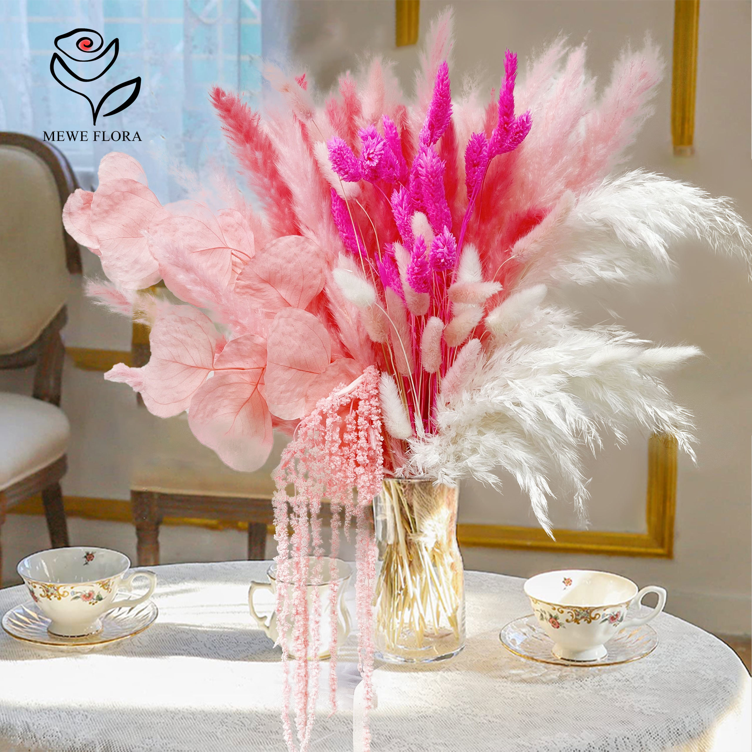Natural Pampas Pink Dried Flow - Dried Flower Bulk reseña y precio