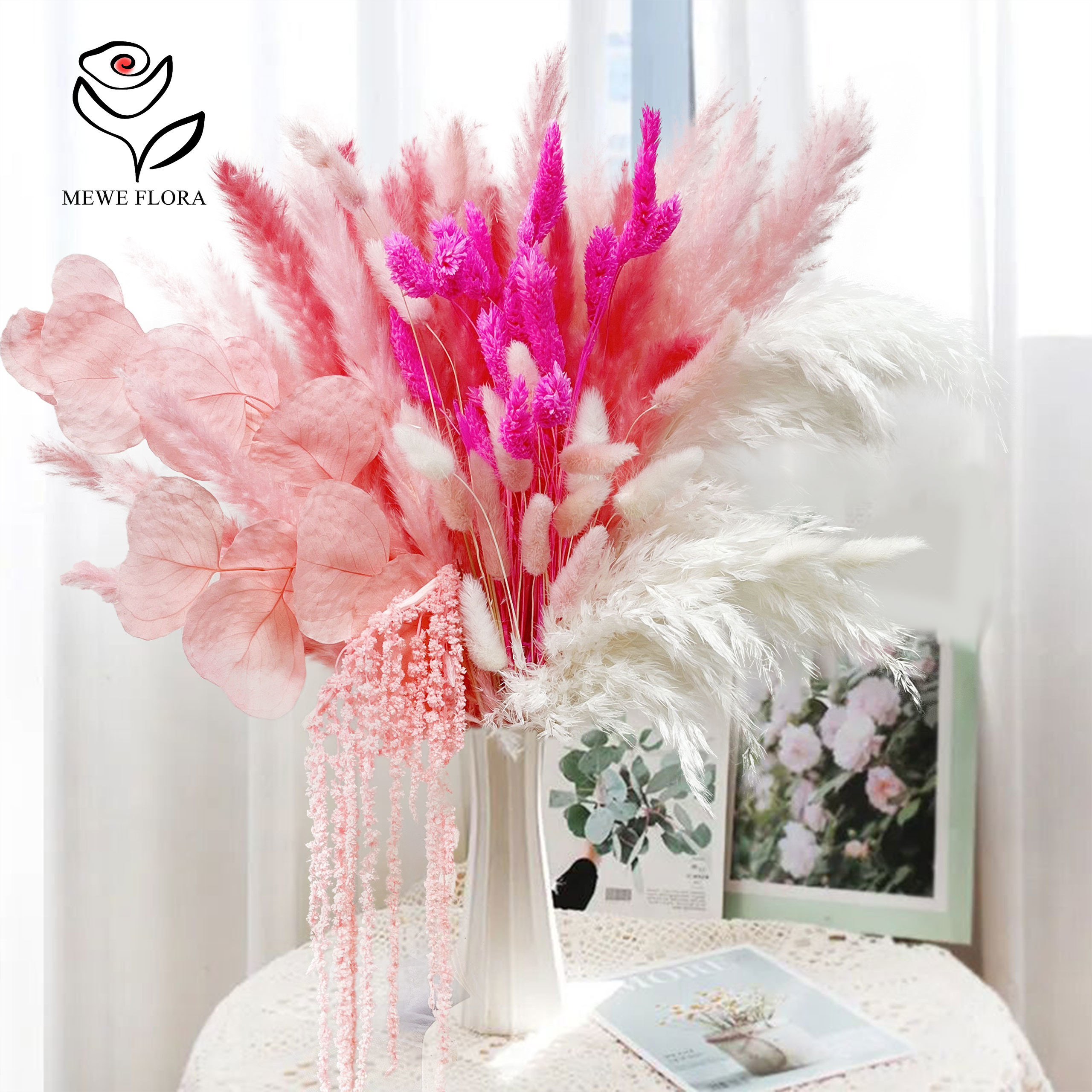 Natural Pampas Pink Dried Flow - Dried Flower Bulk reseña y precio